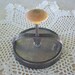 Vintage Androck Wood Handle Spring Action Hamburger Press Circa 1940 - 1950