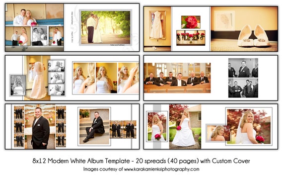 8x12 Wedding Album Templates Modern White 8x12 Digital Wedding Album Template 20 Spread 8x12 Wedding Album Templates Modern White 8x12 Digital Wedding Album Template 20 Spread