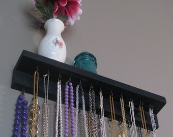 Necklace Organizer Display with shelf