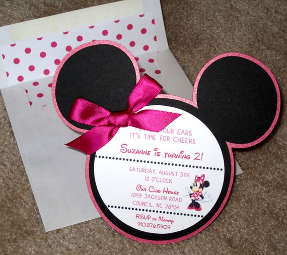 Minnie Mouse Ears Invitations 6