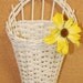 Vintage White Cone Basket