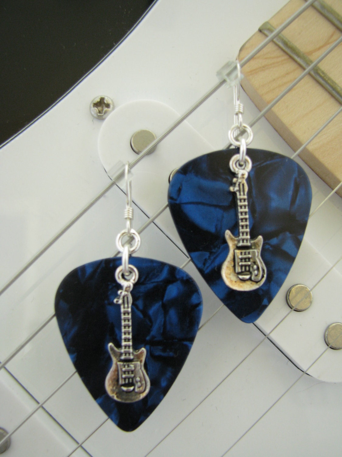 Guitar Pick Earrings Guitar Pick Jewelry Dangle Earrings