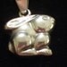 Vintage Sterling Silver Bunny Rabbit Pendant Necklace