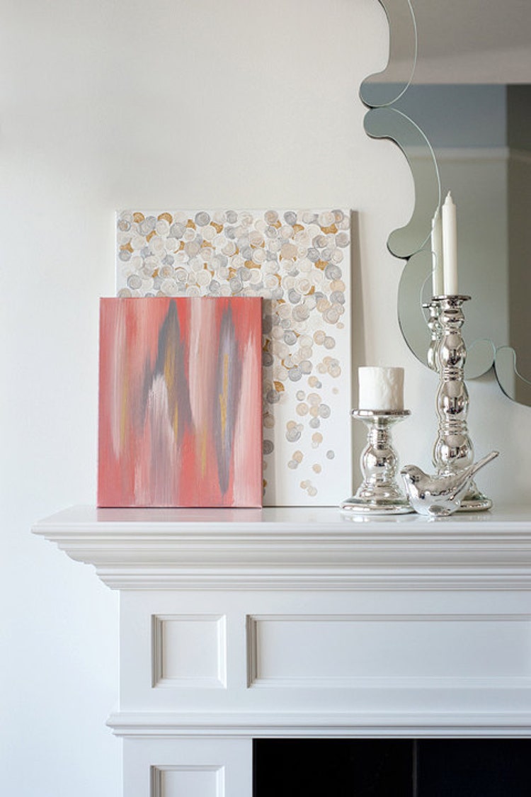 16x20 Canvas Painting Confetti Metallic by luluanddrew on Etsy