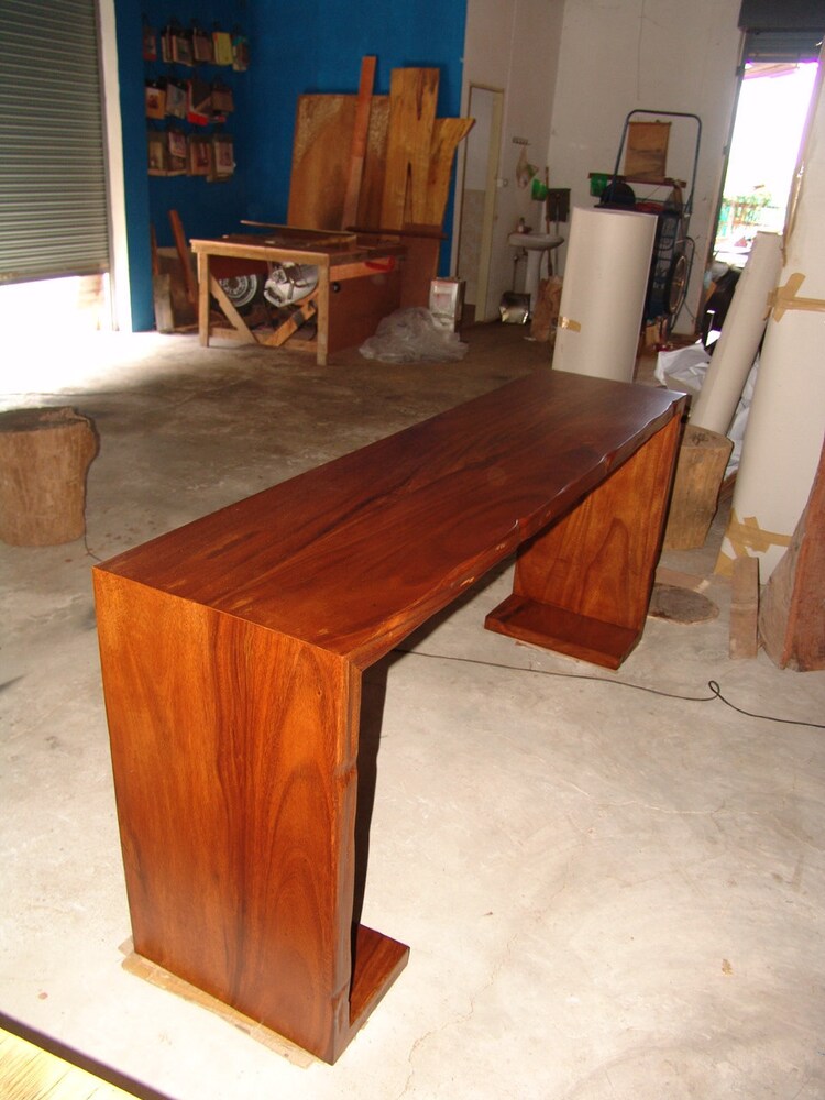 Live Edge Console Table Reclaimed Acacia Wood Solid by flowbkk