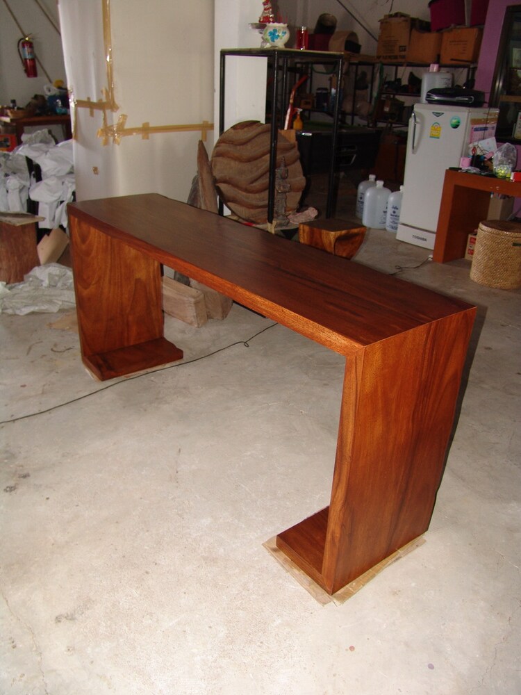 Live Edge Console Table Reclaimed Acacia Wood Solid by flowbkk