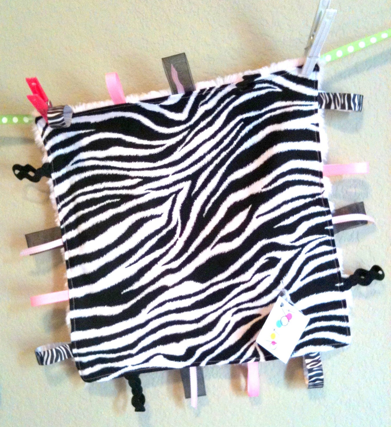 zebra lovey blanket