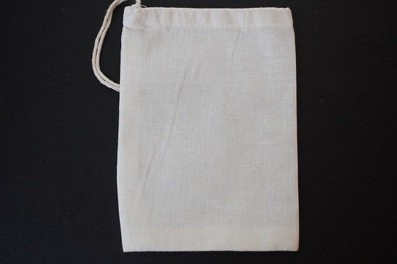 25 - 5x7 Organic Cotton Muslin Drawstring Favor Bags- Wholesale