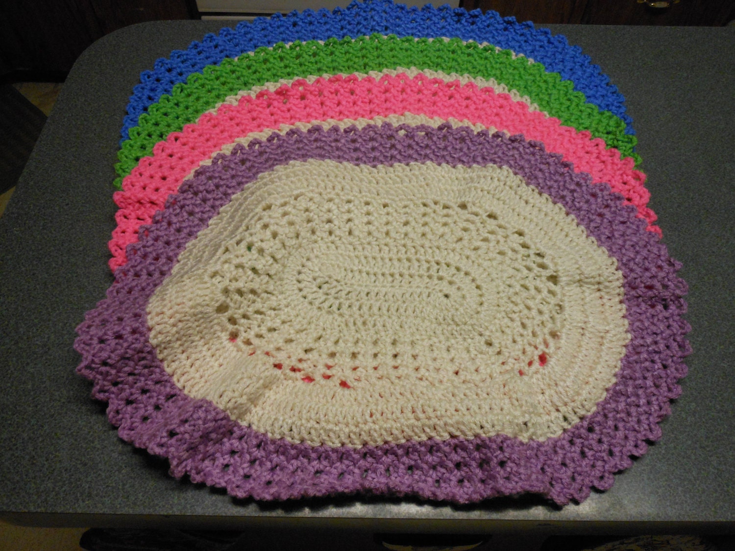 Crochet Placemats by CustomCrochetGifts on Etsy