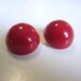 BIG Red Metal Clip On Earrings // Retro // Vintage // Fun // Bold // large