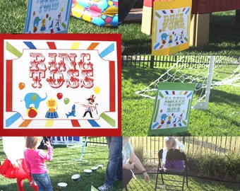 Circus Signs Carnival Signs Circus Game Signs Carnival Game signs Circus theme party decor Sign Yard Sign Carnival theme party decorations