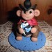 Polymer Clay Monkey-"Cowboy Monkey with Horse" Cake Topper/Gift