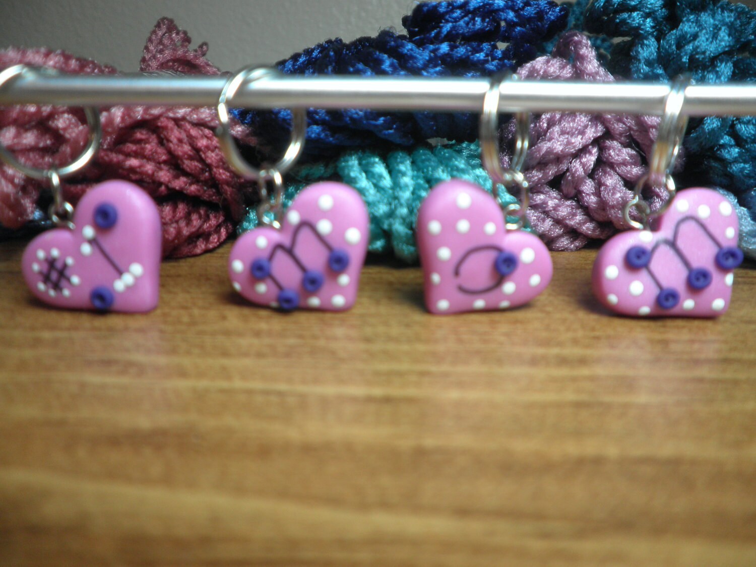 Polymer Clay Stitch Markers Number 1 MOM Stitch Markers