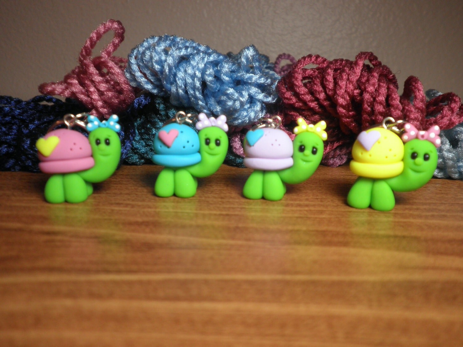 Polymer Clay Stitch Markers Snappy by TammysClayCreations on Etsy