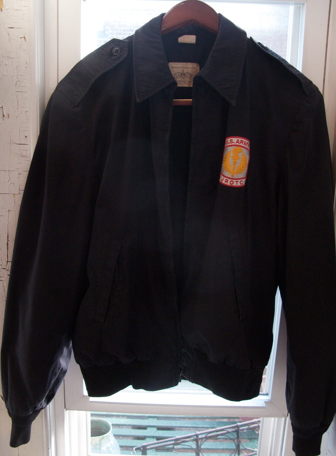 JROTC Black Navy / US Army Jacket Windbreaker Unisex Small