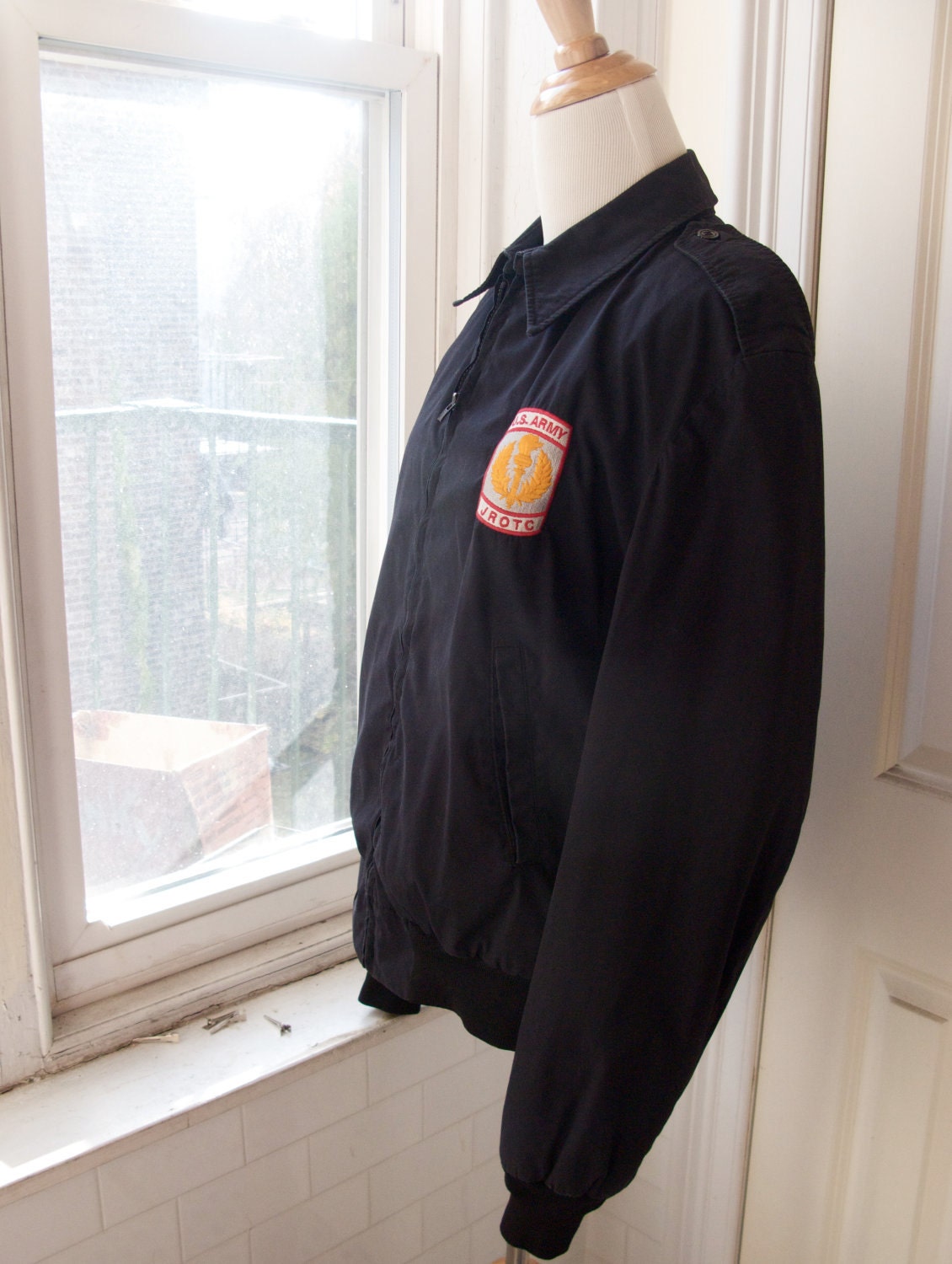 JROTC Black Navy / US Army Jacket Windbreaker Unisex Small