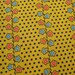 Vintage 30s 40s Gold Polka Dots & Stars Novelty Print Cotton Fabric Remnant Over 1 Yard