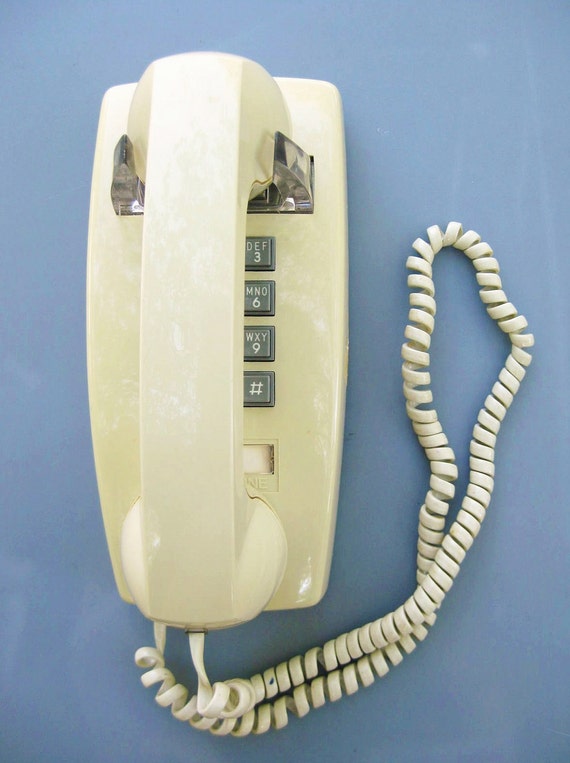 Vintage 1980s Ivory Conair Corp Telephone Wall Phone   Il 570xN.264159949 