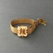 Antique Victorian Jewelry : Mesh Bracelet . Garnets and Pearls .