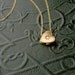 Antique Victorian Slide Necklace . Opal Heart . Gold Fill Chain .