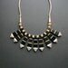 RESERVED / layaway / Tribal Horn Bib Necklace . Mother of Pearl . Bone . Black and White .