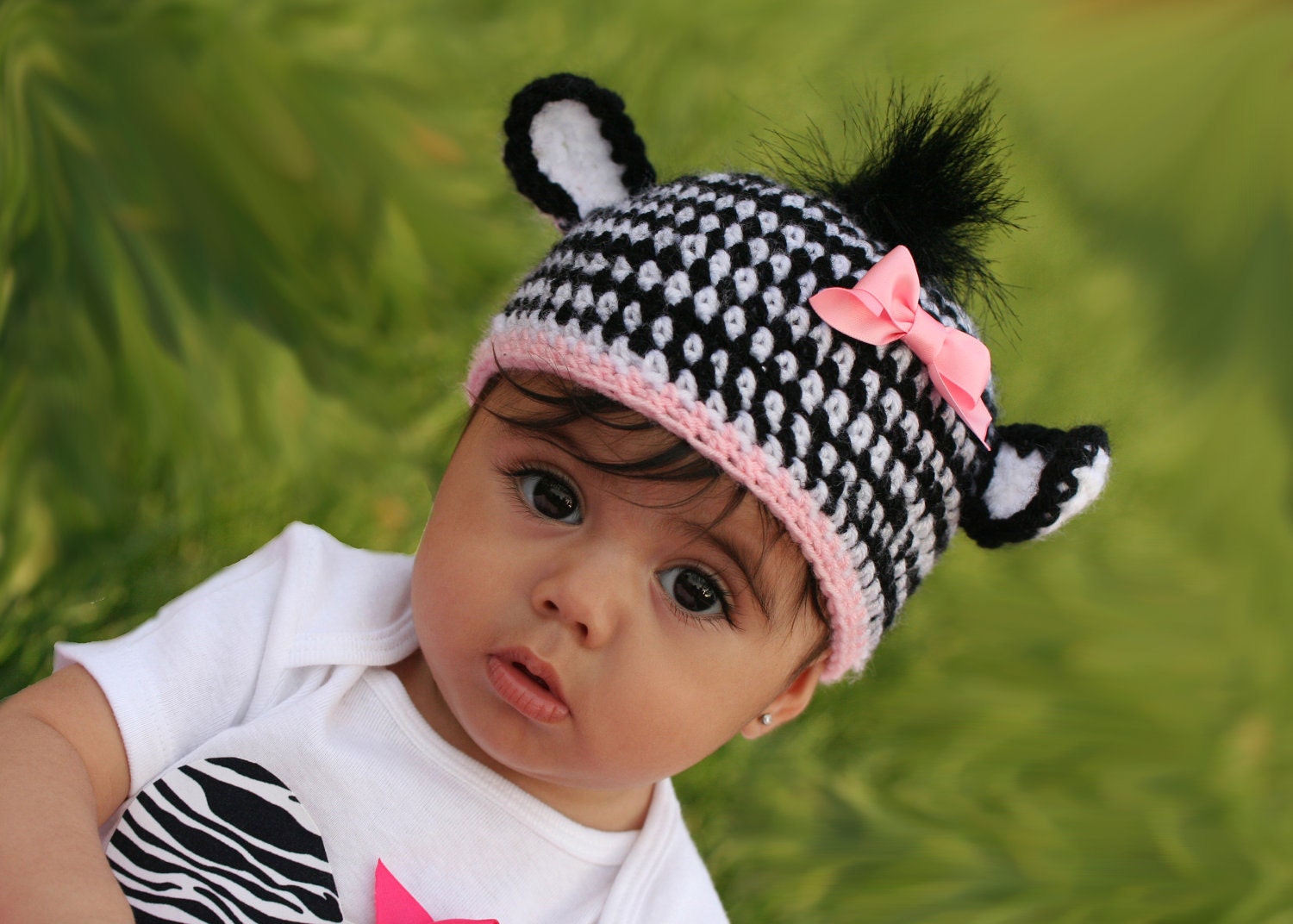 Zebra Hat Crochet Newborn Hat Baby Girl Hat Baby Photo
