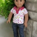 Cute polo shirt with shimmery jeans for American Girl Doll