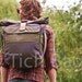 S A L E // Large Roll-Top Backpack -- clay and purple -- LIMITED EDITION -- Ready to ship.