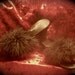 SALE Vintage Boudoir Slippers Size 9 Marabou Old Hollywood Black Shoes 9