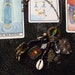 Assemblage Necklace- Found Objects- The High Priestess, Gator Foot, Shell, Feather, Tarot Card