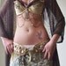 RESERVED For Laura- Tribal Fusion Bellydance Belt- Gateau D'or- Custom Fit L to XL