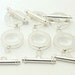 Set of 6 Smooth Round Silver Plated Brass Toggles Findings