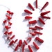 Clearance 1 Strand of Graduated Bamboo Coral Teardrop Beads