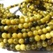 4mm 1 Strand Natural Yellow Turquoise Stone Round Beads