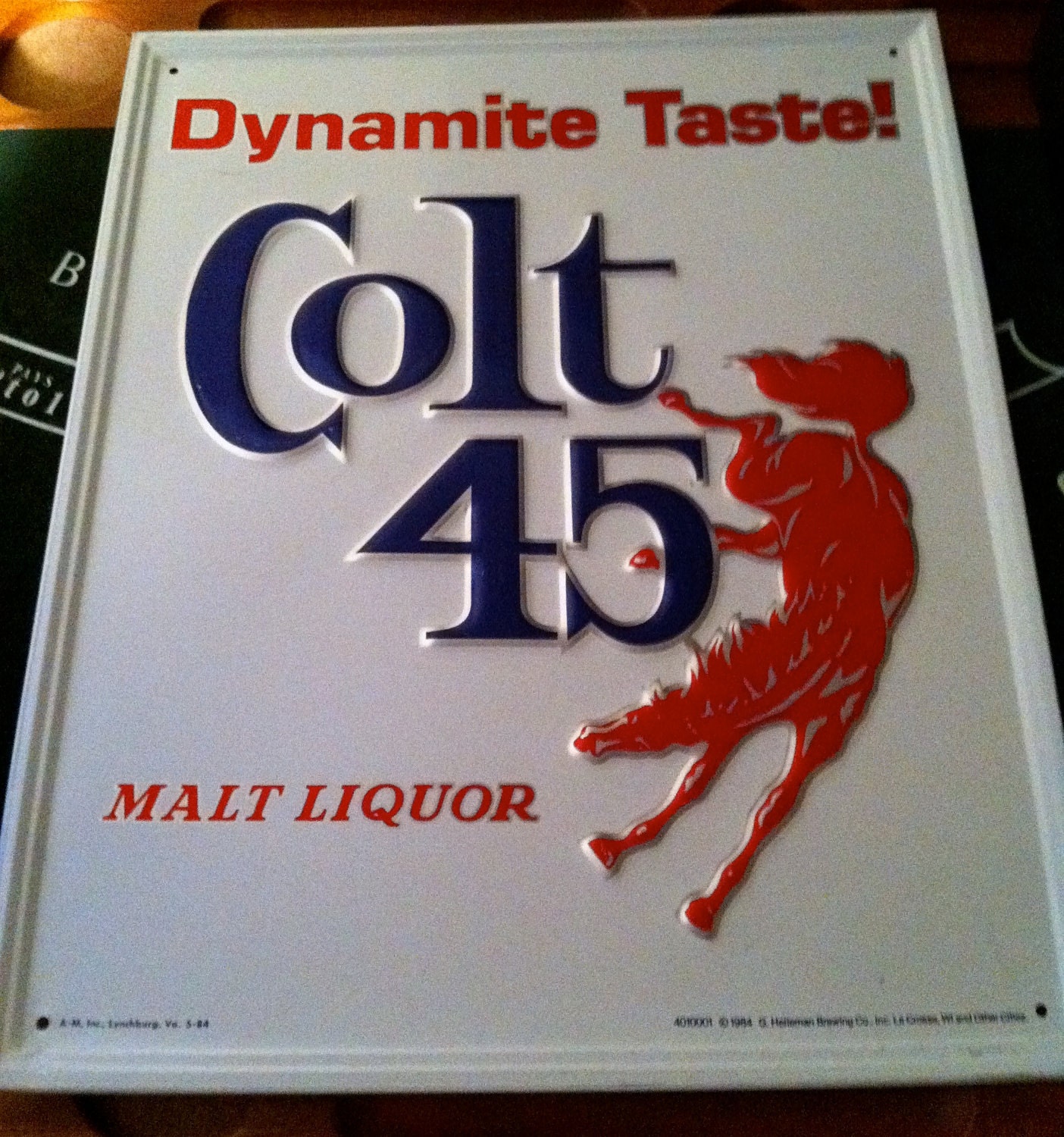 Colt 45 Malt Liquor Metal Sign by BmoreUnique on Etsy