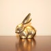 vintage small brass rabbit figurine