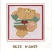 Best Wishes card with teddy bear design
