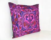 Magenta Cushion Cover Pink Pillow HMONG Hill Tribe Thailand FAIR Trade Handmade (CS011-PIB)