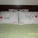 Set of Pillow Cases with "Soul Mates" Hand Painted -- Can be Personalized
