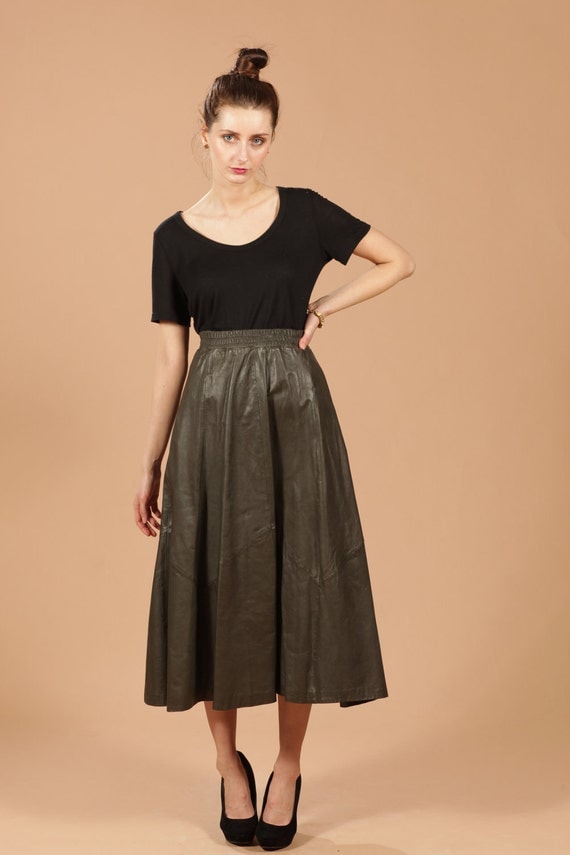 Vintage leather skirt