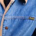 Rare Vintage 60s Wrangler Denim Jacket Black Label Blue Jean Cowboy Sherpa Lining Ranch Hand. Marlboro Man. Size L XL
