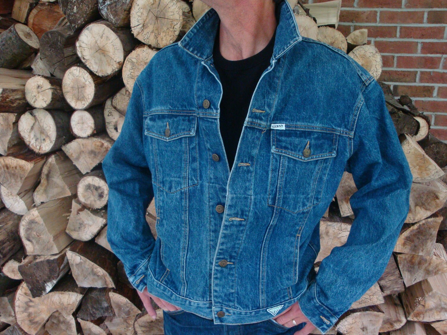 Vintage GUESS Men's Denim Jean Jacket. by TaborsTreasures