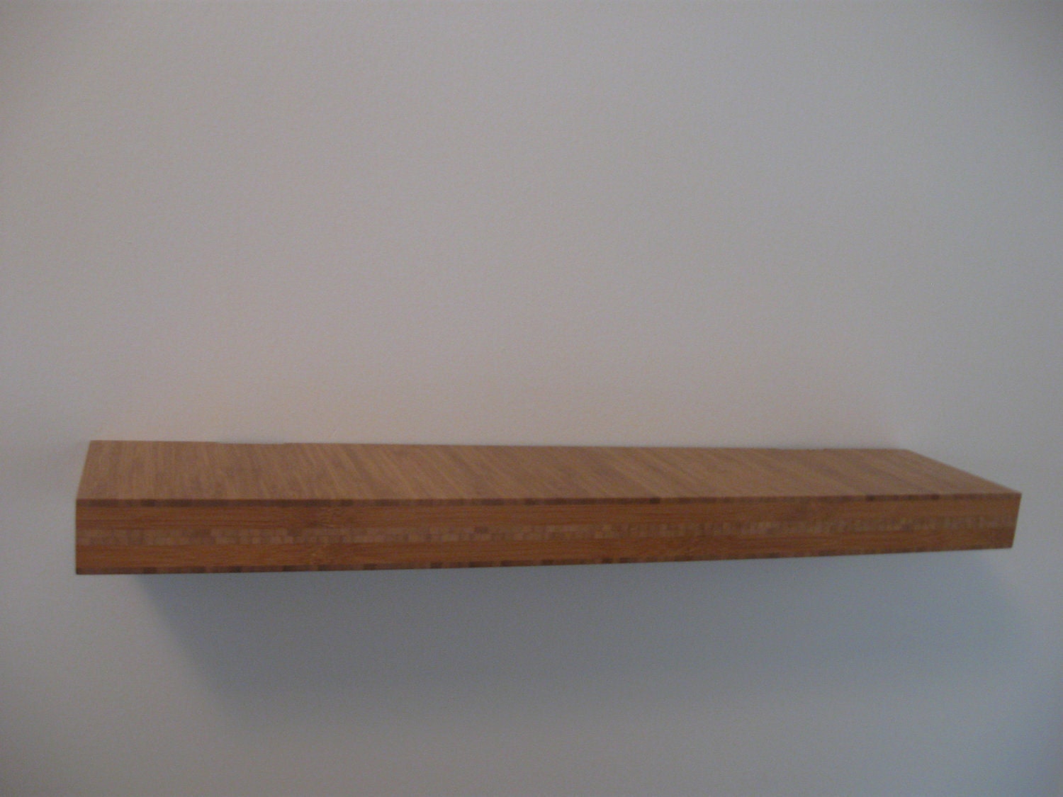 Modern Floating Bamboo Shelf