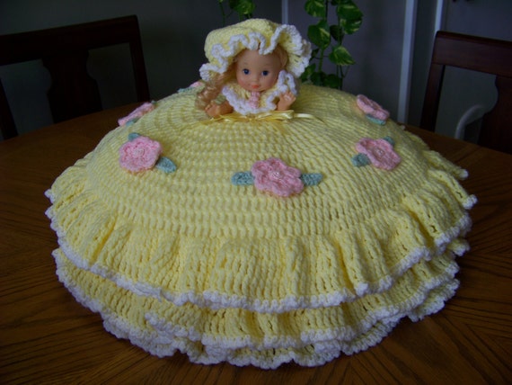 Large Crochet Bed Doll Pillow