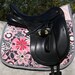 High Wither Pink Flower Dressage Saddle Pad
