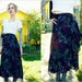 Dusty Floral Sheer 70s Fluttering Wrap Skirt