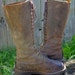 90's Grunge Extra Tall Combat Dr Martin Chocolate Brown Lace Up Boots, 7