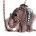 Royal Family Jeweled Elephant Necklace - Indian Gypsy Carnival Elephant