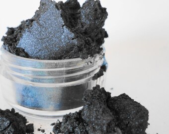 Goth Mineral Makeup Eye Shadow eyeliner 5g Sifter Jar Blue Black Eyeshadow Petite Size Smokey eyes