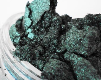 OZ Green Mineral Makeup Eye Shadow 10g Sifter Jar teal Blue eyeshadow